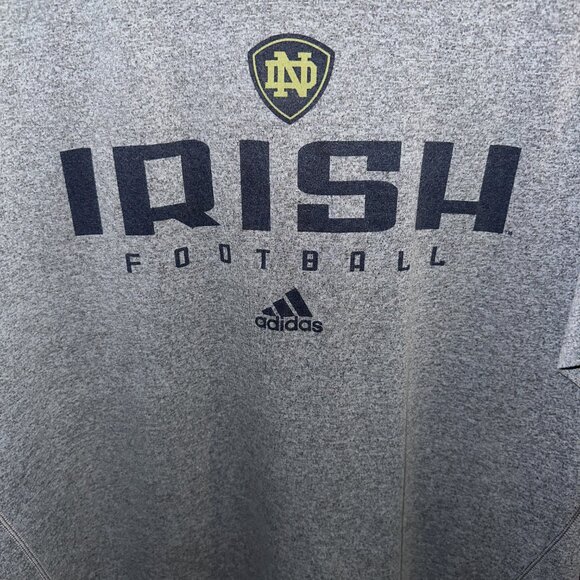Notre Dame Irish Football - Issued Gear - Men's Medium Climalite T Shirt - Gray - Picture 3 of 6